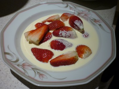 Strawberries and cream.